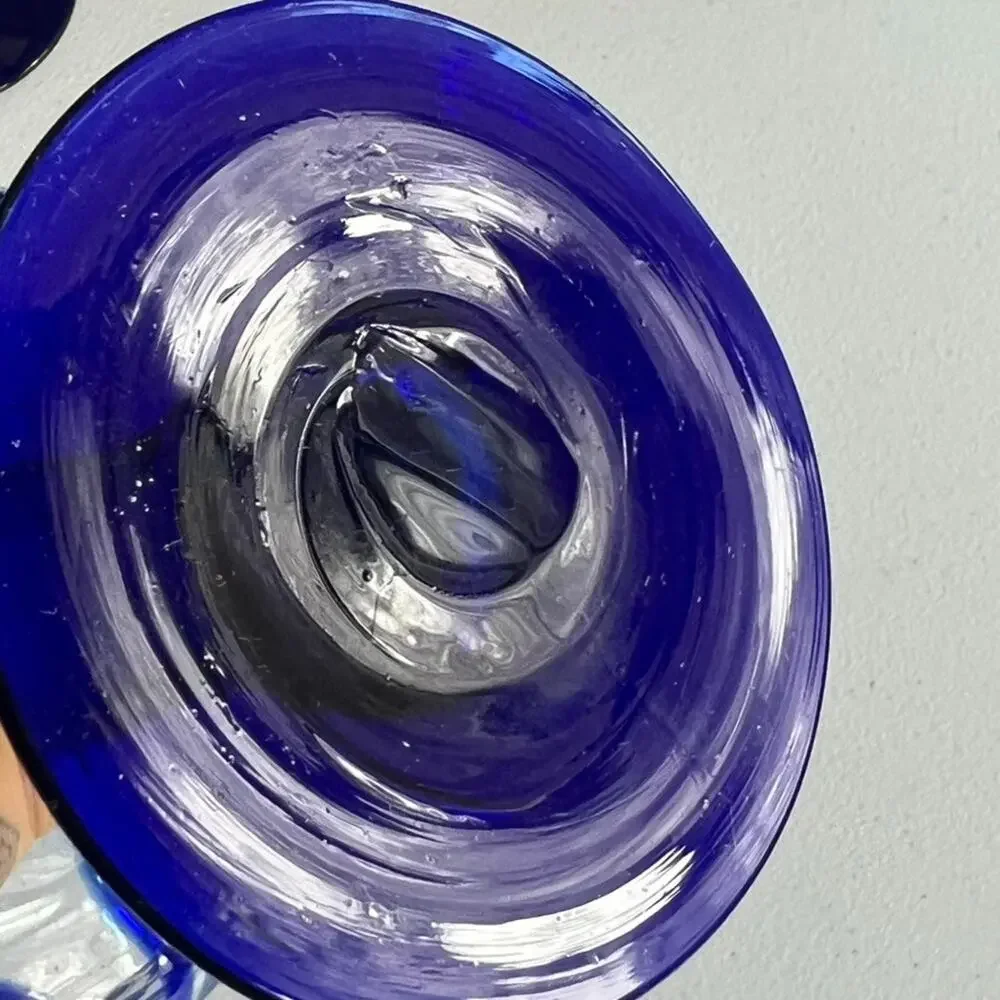 Mexican Swirl Hand Blown Margarita Glasses 7